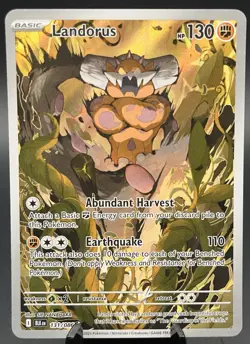 Pokemon TCG Landorus 131/086 Black Bolt Holo Full Art Illustration Rare NM - Image 1