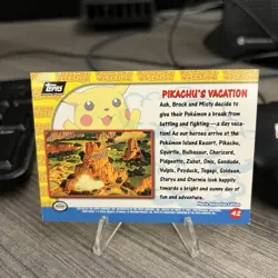 Pokemon Topps Movie Animation Pikachu's Vacation 42 Black Label 1998 - Image 2