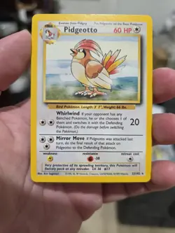 Pidgeotto 22/102 Base Set Pokemon Vintage LP-MP - Image 1