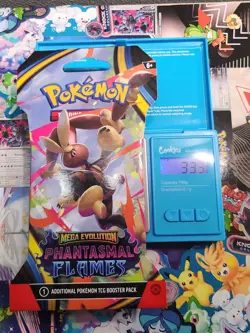 VERY HEAVY! 33.3g Phantasmal Flames Pokemon TCG Sleeved Booster Pack (SEALED)✅ - Image 1
