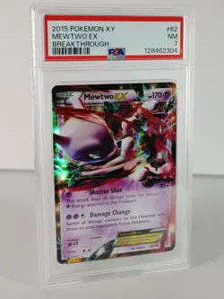 Mewtwo EX - Ultra Rare - XY BREAKthrough - 62/162 - POKEMON 2015 - PSA 7 - Image 2
