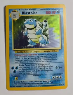 1999 Blastoise 002/102 Pokemon Base Set Holo - Image 1