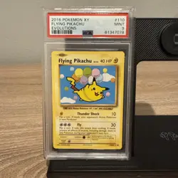 2016 POKEMON XY EVOLUTIONS #110 FLYING PIKACHU PSA 9 Mint - Image 1