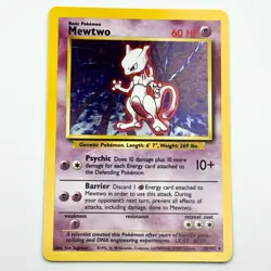 Mewtwo 10/102 Near Mint Rare Holo Base Set 1999 Vintage Pokemon TCG - Image 1