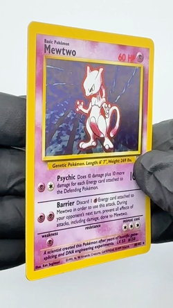 Mewtwo 10/102 Near Mint Rare Holo Base Set 1999 Vintage Pokemon TCG - Image 2