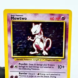 Mewtwo 10/102 Near Mint Rare Holo Base Set 1999 Vintage Pokemon TCG - Image 4