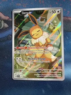 Pokemon TCG Eevee 173 Sv: Scarlet & Violet Black Star Promo Cards Full Art Holo - Image 1