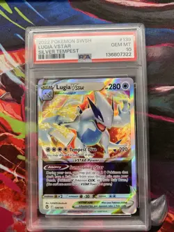 2022 Pokemon Sword & Shield Silver Tempest Lugia VSTAR 139 PSA 10 - Image 1
