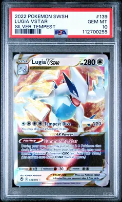 PSA 10 - 2022 POKEMON SWORD & SHIELD SILVER TEMPEST 139 LUGIA VSTAR - Image 1
