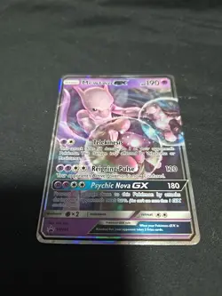 Pokemon Mewtwo GX TCG Holo Card SM196 Detective Pikachu Promo - Image 2