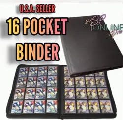 16 Pocket Trading Card Binder | Holds 1024 Cards | Album Zipper Pokemon NEW 🔥 - Image 1