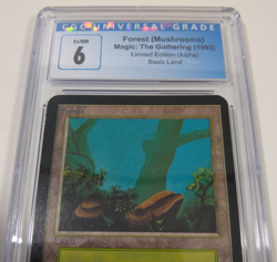 1993 Magic: The Gathering MTG Limited Edition Alpha Forest (Rocks) CGC 6 Ex/NM - Image 2