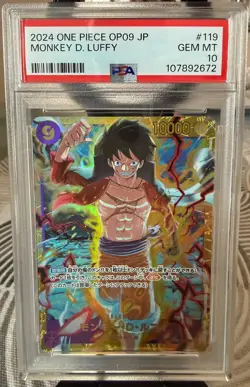 Monkey D. Luffy Psa 10 OP09-119 JAP Secret Emperors In The New World - Image 1