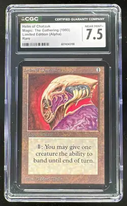 1993 Magic: The Gathering Limited Edition Alpha Helm of Chatzuk CGC 7.5 - Image 1