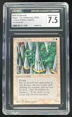 1993 Magic: The Gathering Limited Edition Alpha #NNO Wall of Swords CGC 7.5 - Image 1