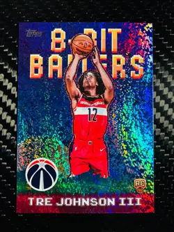 Tre Johnson III 2025-26 Topps Flagship 8 Bit Ballers Holo Foil RC #8B-36 [2] - Image 1