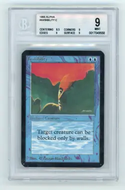 Magic the Gathering Invisibility 1993 Alpha MTG BGS 9 - Image 1