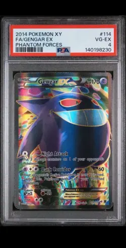 Pokemon TCG - Gengar EX 114/119 - Phantom Forces - PSA 4 VG-EX - Image 1