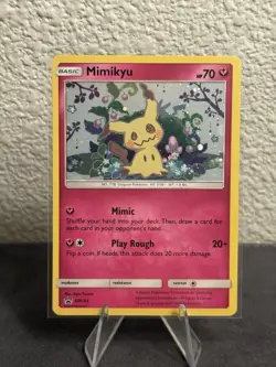 Pokemon Mimikyu SM163 Holo Black Star Promo *SWIRL* 2019 Sun & Moon TCG - Image 1