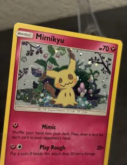 Pokemon Mimikyu SM163 Holo Black Star Promo *SWIRL* 2019 Sun & Moon TCG - Image 3