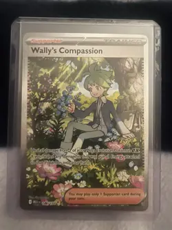 Wally's Compassion 186/132 Special Illustration Rare Mega Evolution Pokemon TCG - Image 1