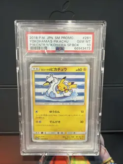 PSA 10 Yokohama's Pikachu Holo Pokemon Center Promo 281/SM-P Japanese Set 2018 - Image 1