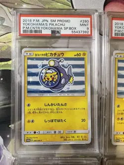 Yokohama’s Pikachu 280 281 282 283/SM-P 2018 Pokemon Center Japanese PSA 9 Set - Image 4
