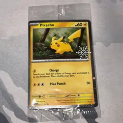 Pokemon TCG Pikachu 025/165 (Holiday Calendar) Snowflake Stamp Sealed - Image 1