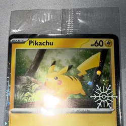 Pokemon TCG Pikachu 025/165 (Holiday Calendar) Snowflake Stamp Sealed - Image 5
