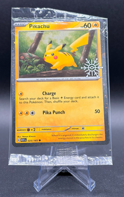 Sealed Pokemon TCG Snowflake Stamped Pikachu Holiday Calendar 025/165 Promo Card - Image 1