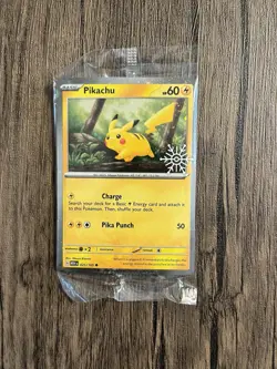 Sealed Pokemon TCG Snowflake Stamped Pikachu Holiday Calendar 025/165 Promo Card - Image 1