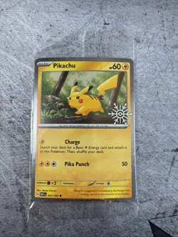 Sealed Pokemon TCG Snowflake Stamped Pikachu Holiday Calendar 025/165 Promo Card - Image 1