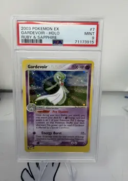 Pokemon TCG Ruby & Sapphire gardevoir holo #7 PSA 9 first appearance - Image 1