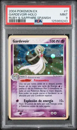 2004 POKEMON SPANISH EX RUBY & SAPPHIRE #7 GARDEVOIR-HOLO PSA 9 - Image 1