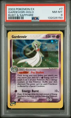 2003 POKEMON EX RUBY & SAPPHIRE #7 GARDEVOIR-HOLO PSA 8 - Image 1