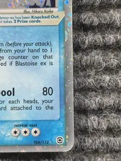 Blastoise ex 104/112 Holo Rare 2004 Pokemon Card - EX Era Vintage - Image 2