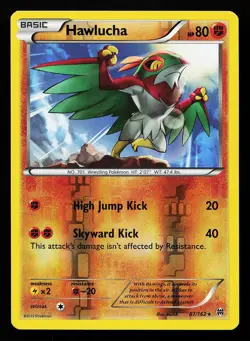 Hawlucha 87/162 Reverse Holo Rare BREAKthrough Pokemon Card - Image 1