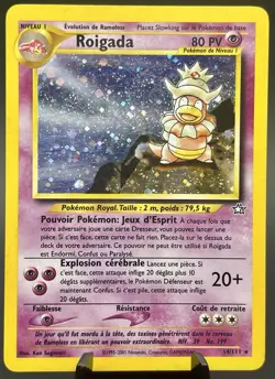 Slowking 14/111 Holo Neo Genesis French Pokemon Card Vintage Heavy Played HP - Image 1