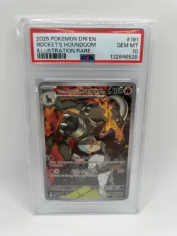 Pokemon TCG Team Rockets Houndoom Card #191/182 Destined Rivals PSA 10 - Image 1