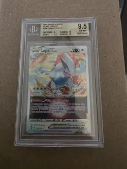 Pokemon TCG Lugia v Star Silver Tempest Ultra Rare Card 139/195 AGS Mint 9 - Image 1