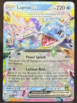 Pokemon TCG Lapras ex 032/142 Sv07: Stellar Crown Double Rare Holo Card - Image 1