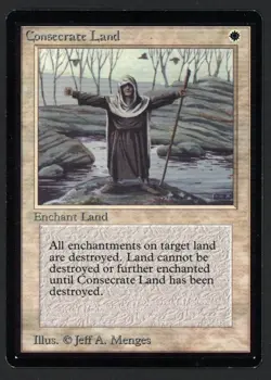 ***Beta Consecrate Land*** MTG Beta Magic Kid Icarus - Image 1