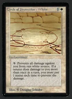 ***Beta Circle of Protection White*** MTG Beta Magic Kid Icarus - Image 1