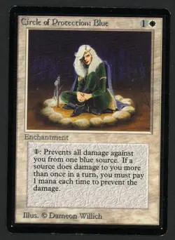 ***Beta Circle of Protection Blue*** MTG Beta Magic Kid Icarus - Image 1