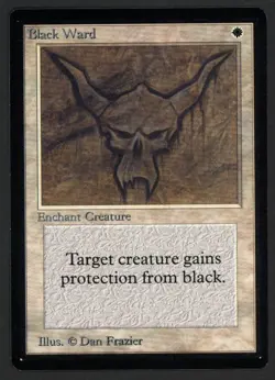 ***Beta Black Ward*** MTG Beta Magic Kid Icarus - Image 1