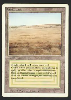 ***Savannah (Pen Indent)*** MTG Revised Magic Kid Icarus - Image 1