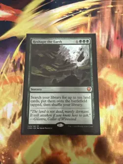 MTG Magic Reshape the Earth Commander Legends Mythic Rare NM - Image 1