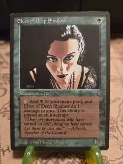 MTG Elves of Deep Shadow The Dark Regular Uncommon LP - Image 1