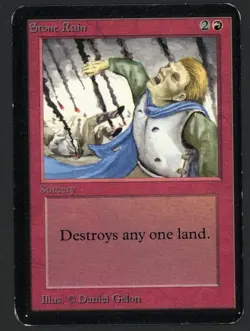 ***Alpha Stone Rain (Light Indents)*** MTG Alpha Magic Kid Icarus - Image 1