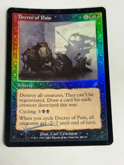 Magic the Gathering DECREE OF PAIN #64/143 Scourge Black Foil Rare 2003 NM - Image 2